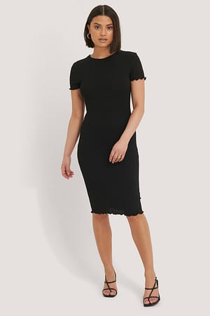 Black T-Skjortekjole