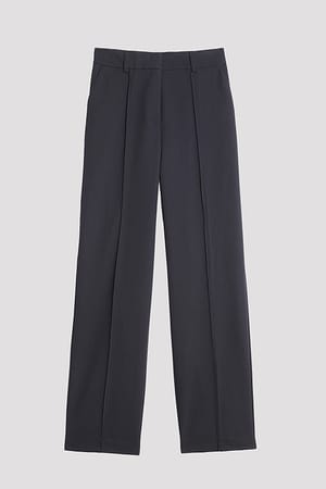 Black Back Slit Suit Pants