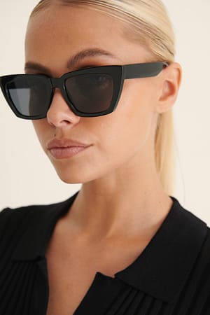 Black Basic Squared Sunglasses