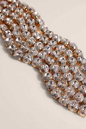 Gold Choker met strass steentje