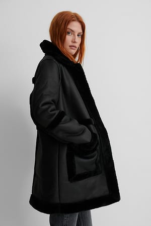 Black Bonded Long Coat