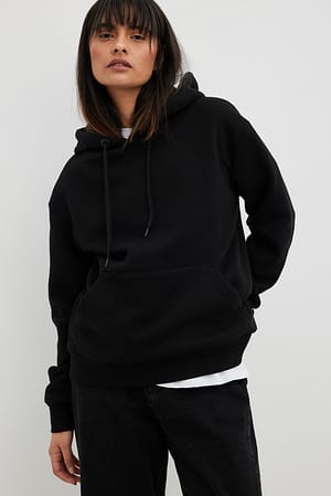 Black Brushed Hoodie