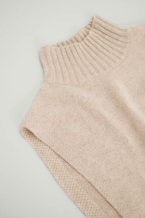 Beige Cashmere Bib