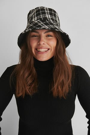 Black/White Bøttehatt