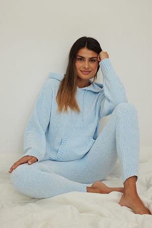 Lavender Blue Chenille Knitted Leggings