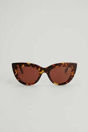 Tortoise Chunky Cat Eye Acetate Sunglasses