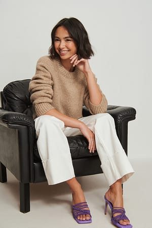 Beige Chunky trui