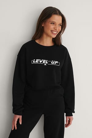 Black Organische cropped sweater