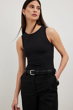 Black Dubbel omgeslagen body