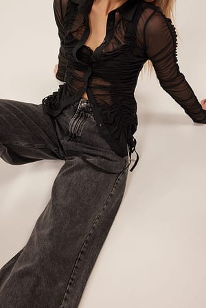 Black Chemise en maille