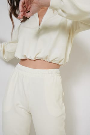 Offwhite Drawstring Detail Sweater