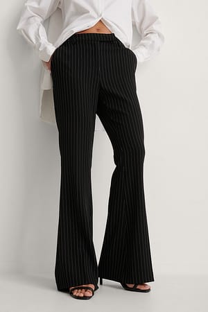 Pinstripe Flared Pinstriped Pants