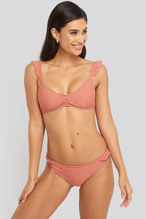 Dusty Rose Flounce Bikini Panty
