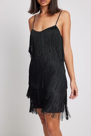 Black Robe à franges