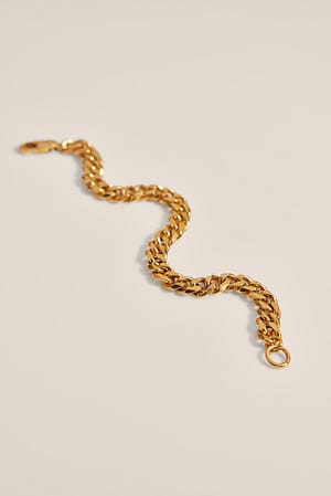 Gold Vergoldetes grobes Kettenarmband