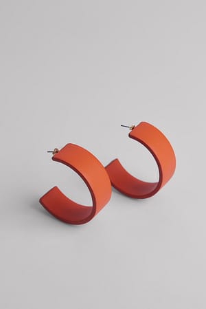 Orange Kreol-Ohrringe