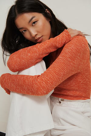 Orange Strick-Babylock-Polo