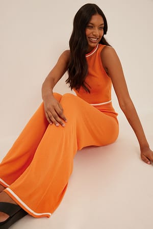 Orange Strickhose