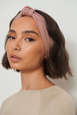 Dusty Pink Pannband med knytdetalj