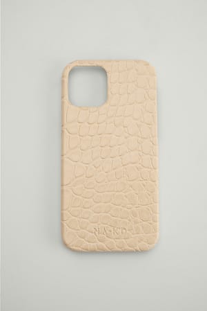 Beige Handycase in Lederoptik