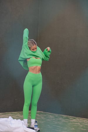 Bright Green Långa sportleggings
