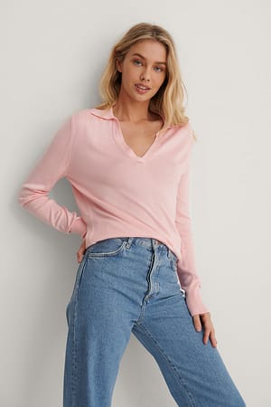 Light Pink Strikkegenser