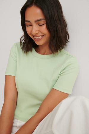 Dusty Mint Ekologisk bas-t-shirt