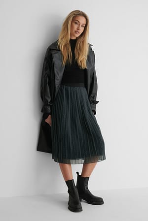 Grey Check Midiplooirok