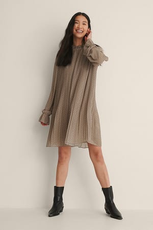 Dots Mini Pleated Dress