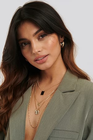 Gold Mixed Pendant Necklace