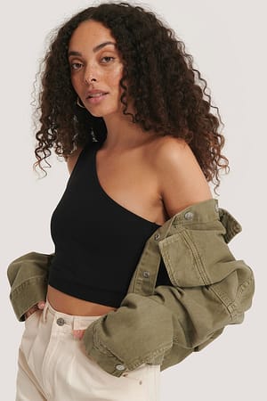 One Shoulder Crop Top