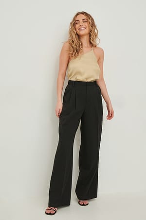 One Shoulder LS satin Top