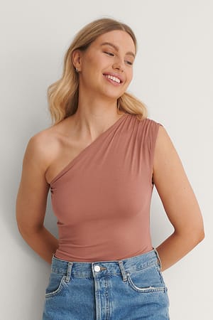 Dusty Pink Body Med Én Skulder