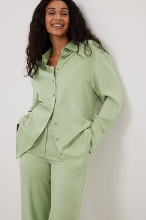 Mint Oversized Flowy Shirt