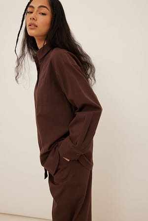 Oversized Linen Mix Shirt