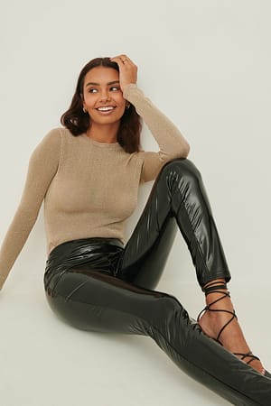 Black Patent Leggings
