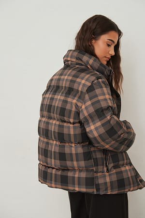 Checked Printed Padded Jacket