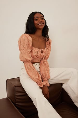 Bluse mit Schnürung vorne