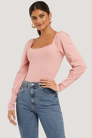 Rose Puff Long Sleeve Body