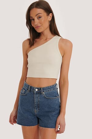 Raw Hem Denim Shorts