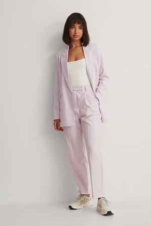 Lilac Recycled croppade kostymbyxor