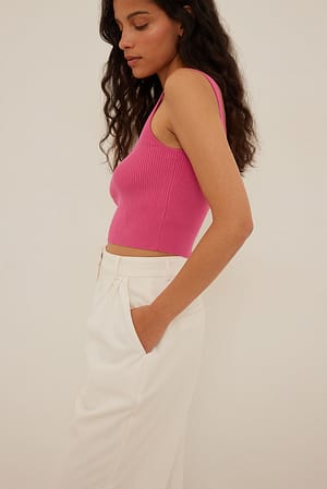 Geripptes Strick-Singlet