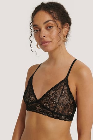 Black Kanten bralette