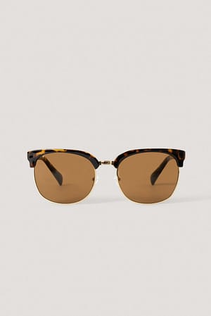 Tortois Rounded Over Frame Sunglasses