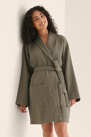 Fallen Rock Short Organic Cotton Waffle Robe