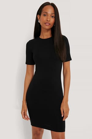 Black Short Sleeve Dress