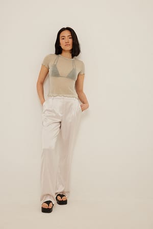 Short Sleeve Lurex Top