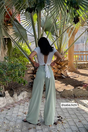 Offwhite Haut cache-cœur à manches courtes recyclé