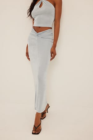 Blue Gerecycleerde maxi-rok