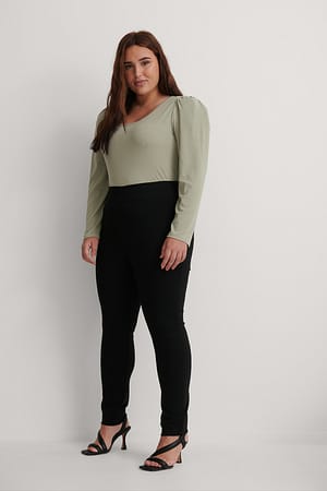 Black Slim-fit Super Stretch Pants